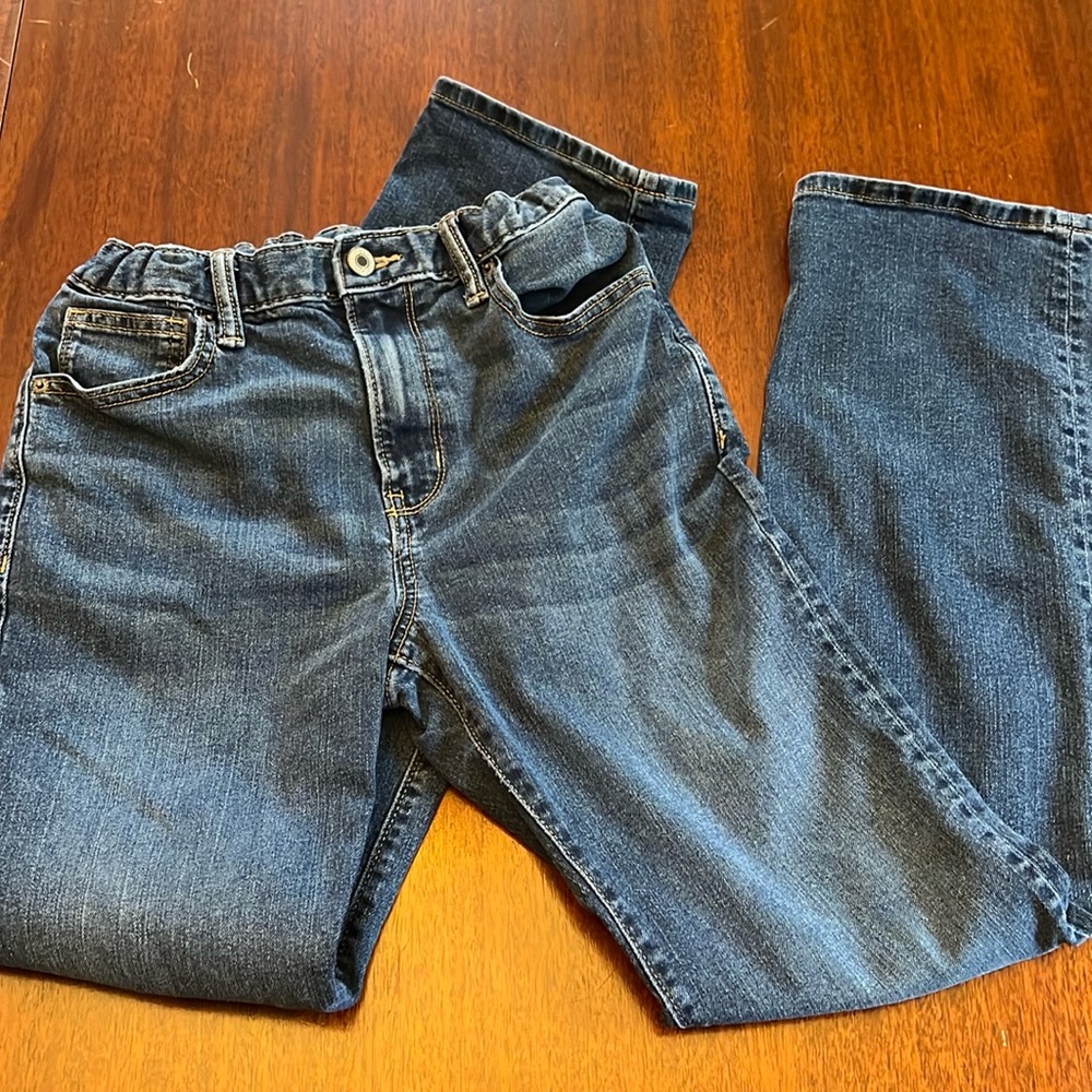 Old navy blue straight jeans built in flex size 16